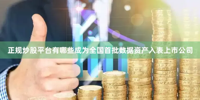 正规炒股平台有哪些成为全国首批数据资产入表上市公司